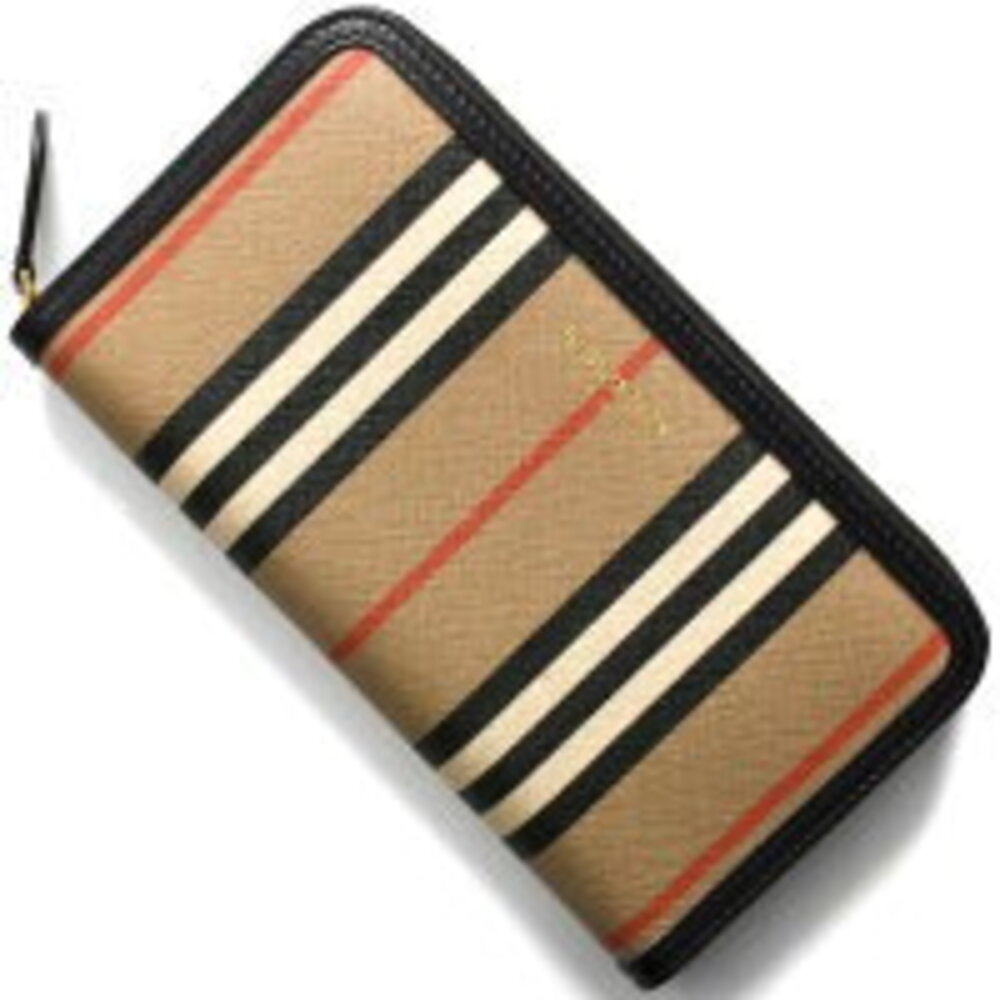 Burberry IFR Long Elmore Check Wallet Beige Black - Picture 2 of 6